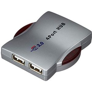 PremiumCord USB Hub 4 Port ohne Adapter, USB 2.0 High Speed, bis zu 480 Mbit/S