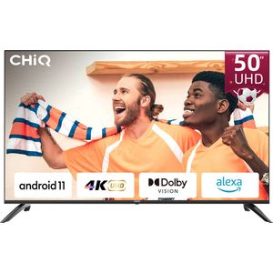 CHiQ U50H7C - Smart TV 50 Inch - 4K UHD - 50 Inch (126cm) - Android TV - Google Assistant - Netflix