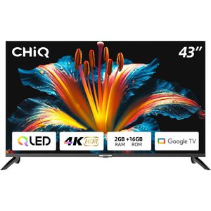 CHiQ U43QM8V - Smart TV 43 Inch - 4K QLED Google TV - Ultra-HD - 2023 model