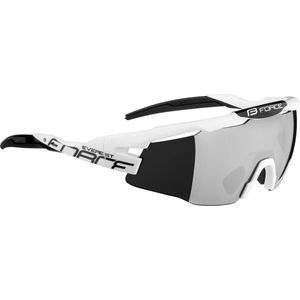 FORCE EVEREST Matt Wit Polarized Sportbril met UV400 Bescherming en Flexibel TR90 Frame - Unisex & Universeel - Sportbril - Zonnebril voor Heren en Dames - Fietsaccessoires - Zilver