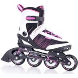 FUNAKTIVE Tempish Peer Lady 3 Inlineskates voor dames, 6 maten, comfortabele inlineskate, eenvoudig aan te trekken, zwart/roze, maat 37