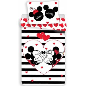 Disney Minnie Mouse Stripe - Dekbedovertrek - Eenpersoons - 140 x 200 cm - Multi