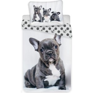 Fleece Gooi Deken Hond Frans-Bulldog Puppy Bone voor Bank