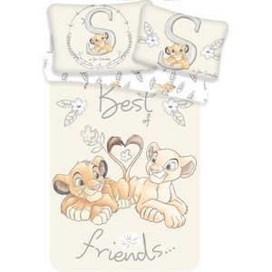 The Lion King BABY dekbedovertrek Best Friends - 100 x 135 + 40x 60 cm - 100% katoen