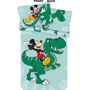 Disney Mickey Mouse Baby Dekbedovertrek Dino - 100x135 + 40/60cm - katoen