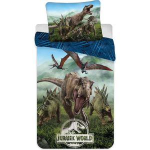 Jurassic World - Dekbedovertrek - Dinosaurs - Katoen - Forest