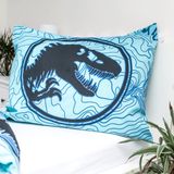 Jurassic World - Dekbedovertrek Tracker Glow in the Dark - Katoen - 140x200 cm + 1 kussensloop 70x90 cm - Blauw