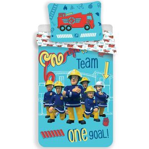 Brandweerman Sam Dekbedovertrek Team - Eenpersoons - 140  x 200 cm - Katoen