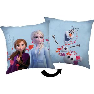 Jerry Fabrics Frozen 2 Anna Elsa Olaf-kussen knuffelkussen decokussen 40 x 40 cm