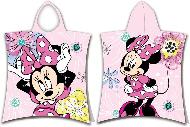 Disney - Minnie Mouse Poncho - Badcape - Roze - 100% Katoen