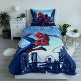 Spider-Man - Dekbedovertrek - Blauw - Katoen - 140x200 + 1 sloop 70x90