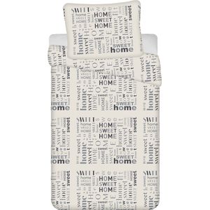 Sweet Home Dekbedovertrek Home Sweet Home - Eenpersoons - 140 x 200 cm - Teddy Fleece
