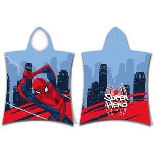 SpiderMan Poncho / Badcape, Superhero - 50 x 115 cm - Katoen