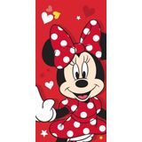 Minnie Mouse Strandlaken Rood 70 X 140 Cm
