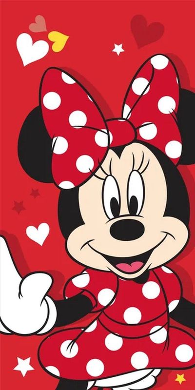 Minnie Mouse Strandlaken Rood 70 X 140 Cm
