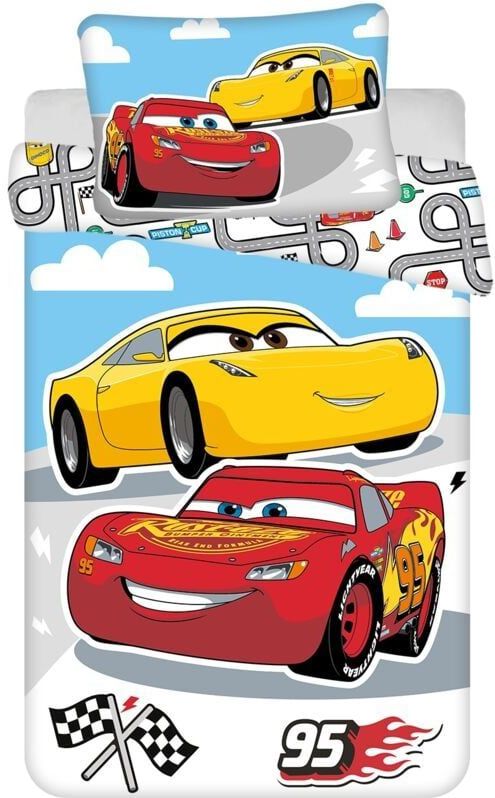 Disney Cars BABY Dekbedovertrek, Road - 135 x 100 + 40 x 60 cm - Katoen