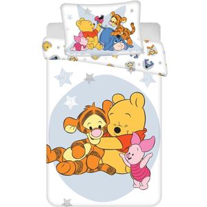 Disney Winnie the Pooh BABY Dekbedovertrek, Knuffel - 135 x 100 + 40 x 60 cm - Katoen