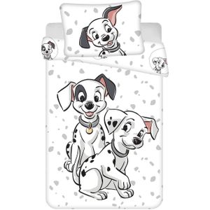 Disney - 101 Dalmatiërs - Dekbedovertrek - Wit - 100 x 135 cm - Katoen