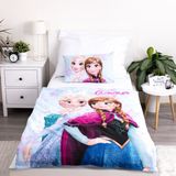 Frozen - Dekbedovertrek - Snowflakes - Katoen - Dubbelzijdig