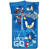 Sonic - Let's Go - Dekbedovertrek - 140 x 200 cm - Katoen
