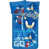Sonic - Let's Go - Dekbedovertrek - 140 x 200 cm - Katoen