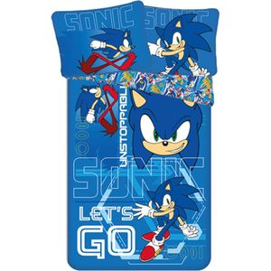 Sonic - Let's Go - Dekbedovertrek - 140 x 200 cm - Katoen