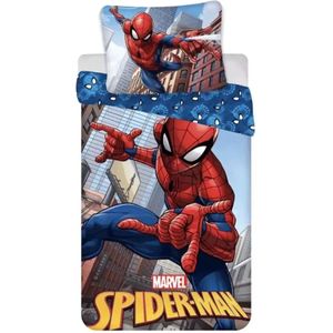 Jerry Fabrics 2-delige beddengoedset voor kinderen, superhelden, 100% katoen, dekbedovertrek 140 cm x 200 cm een kussensloop 50 x 70 cm