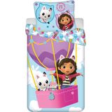 Gabby's - Dekbedovertrek - Luchtballon - Eenpersoons - 140 x 200 cm - Katoen - Inclusief Kussensloop 70 x 90 cm