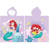 Disney - De Kleine Zeemeermin - Poncho - Roze - 50 x 115 cm - Katoen
