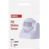 Emos - Bewegingsmelder - Wit - IP44 - PIR-sensor - 1200W