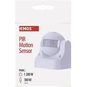 Emos Bewegingsmelder PIR-sensor IP44, 1 stuks, wit, g1120