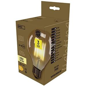 EMOS Filament LED-lamp vintage/G95/4W vervanging voor 34W gloeilamp/E27 sokkel/helderheid 380 lm/warm wit 2200 K/25000 uur levensduur/CRI min. 80/360 graden stralingshoek/Amber Z74304