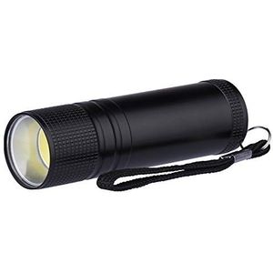 EMOS E3894 mini-led-zaklamp met polsband, schokbestendig, 100 lumen, bereik 15 m, werkt op batterijen, 2,6 x 2,6 x 8,6 cm, zwart