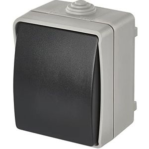 EMOS Deurbel schakelaar, waterdicht, 250 V~/10 AX, kunststof, wandmontage, beschermingsklasse IP54, voor buiten