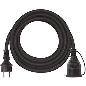 EMOS - IP44 Verlengkabel - Zwart - 5 m - 1 Geaard Stopcontact - Waterdicht