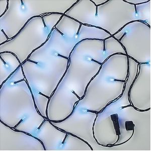 EMOS Connect System Kerstlichtketting 10 m met 100 leds, C-verlengcomponent (zonder aansluitkabel en adapter), IP44 voor binnen en buiten, lichtkleur blauw