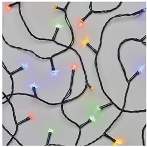 EMOS Meerkleurige led-lichtketting voor binnen en buiten, 8 m lang, IP44, meerkleurig, met 80 leds, 5 m kabel en voeding, 6 uur timerfunctie, party,