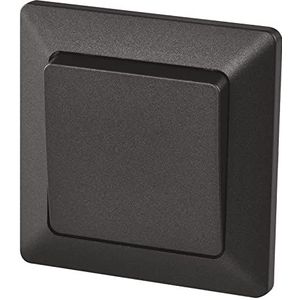 EMOS Wisselschakelaar, zwart, lichtschakelaar met een wip, 250 V~/10 AX, kunststof, zonder inbouwdoos, beschermingsklasse IP20 voor binnen