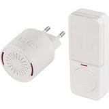 EMOS - Mini-deurbel - Wit - Batterij-aangedreven - 10 Melodieën - 150m Bereik