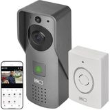 EMOS GoSmart Video-deurbel IP-09D CLOC met wifi en app, waterdichte Smart Home videobel, 1080p camera-eenheid, bel en voeding, deurslotbediening, compatibel met Alexa, Google Assistant