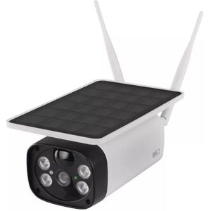 EMOS GoSmart draadloze outdoor bewakingscamera IP-600 Eye met wifi en app + zonnepaneel, 1080p Smart Home IP-camera met accu, compatibel met Alexa, Google Assistant, zonder ABO-val