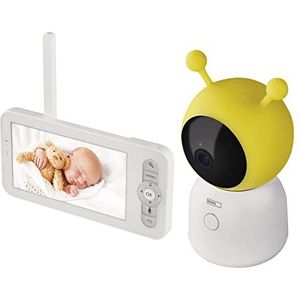 EMOS GoSmart babyfoon IP-500 Guard met 5 inch LCD-monitor en 3000 mAh batterij, wifi en app, draaibaar, scherpstelbaar, 2-weg audio, IR-nachtzicht, slimme sensoren en herkenningsfuncties, incl.