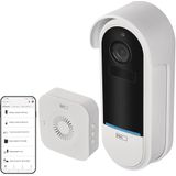 EMOS GoSmart Video-deurbel IP-15S DC met wifi en app, draadloze Smart Home videobel met 1080p camera-eenheid incl. accu, compatibel met Alexa, Google Assistant