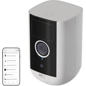EMOS GoSmart IP-200 SNAP Bewakingscamera met wifi en app, indoor/outdoor, 1080p draadloze IP-camera, smart home, compatibel met Alexa, Google Assistant, zonder ABO-val