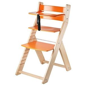 WOOD PARTNER Kinderstoel/kinderstoel - LUCA-L05, oranje