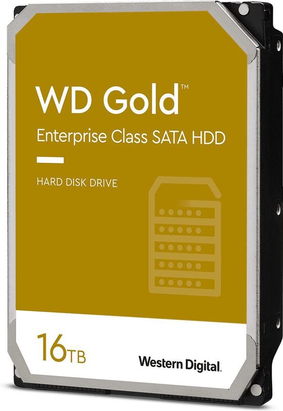 WD - Gold - Harde Schijf - Goud - 16 TB - SATA