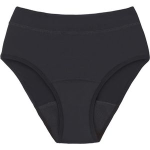Snuggs Period Underwear Hugger: Extra Heavy Flow Black textiel menstruatie-ondergoed voor een sterke menstruatie maat L Black 1 st
