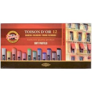 Pastelkrijt Koh-I-Noor Toison 8512 rond 12 stuks assorti