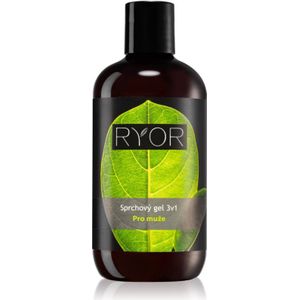 RYOR Men - Douchegel 3in1 - 250 ml - Voor Lichaam en Haar - Verfrissend