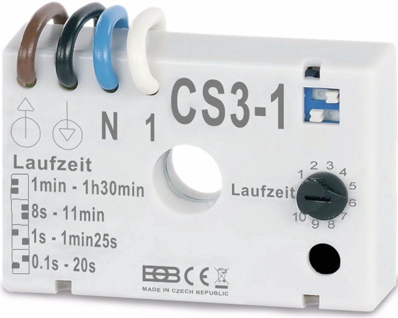 Elektrobock - CS3-1 - Nalooprelais - Wit - Voor Ventilatorbesturing